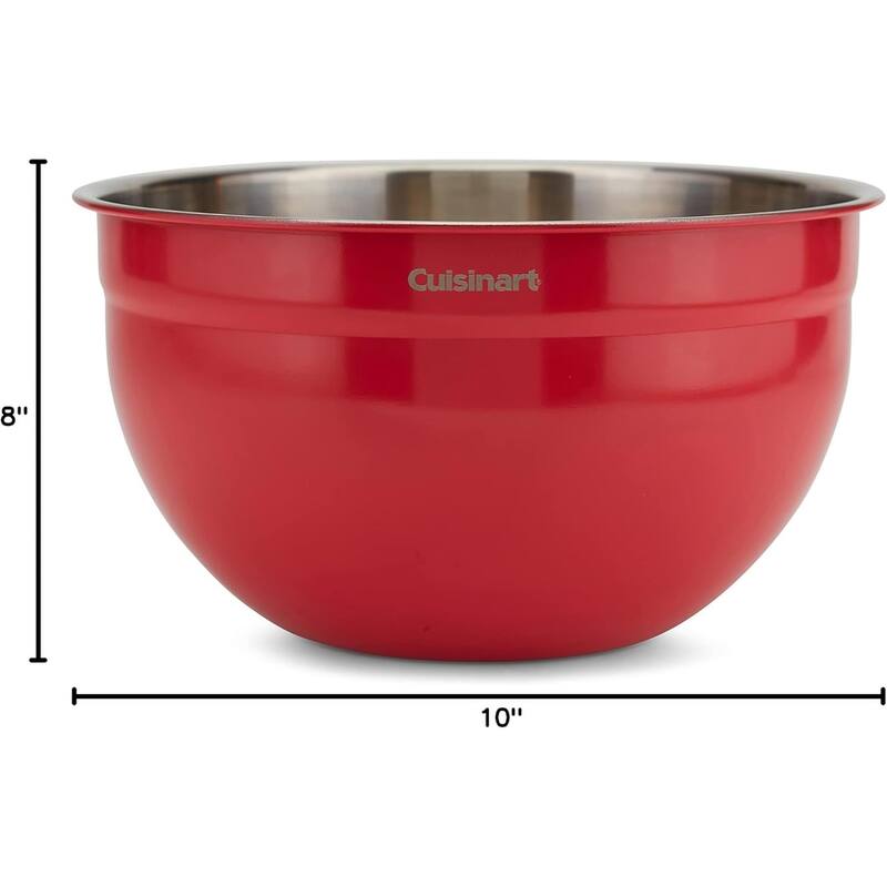 Cuisinart CTG-00-SMB Stainless Steel Mixing Bowls with Lids, Set of 3
