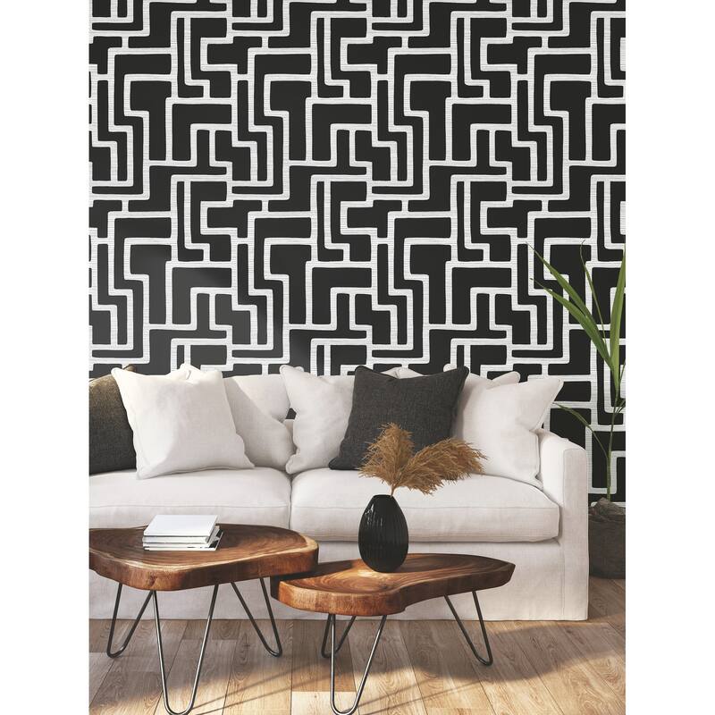 Inspired by Color Graphic Polyomino Black & White Wallpaper