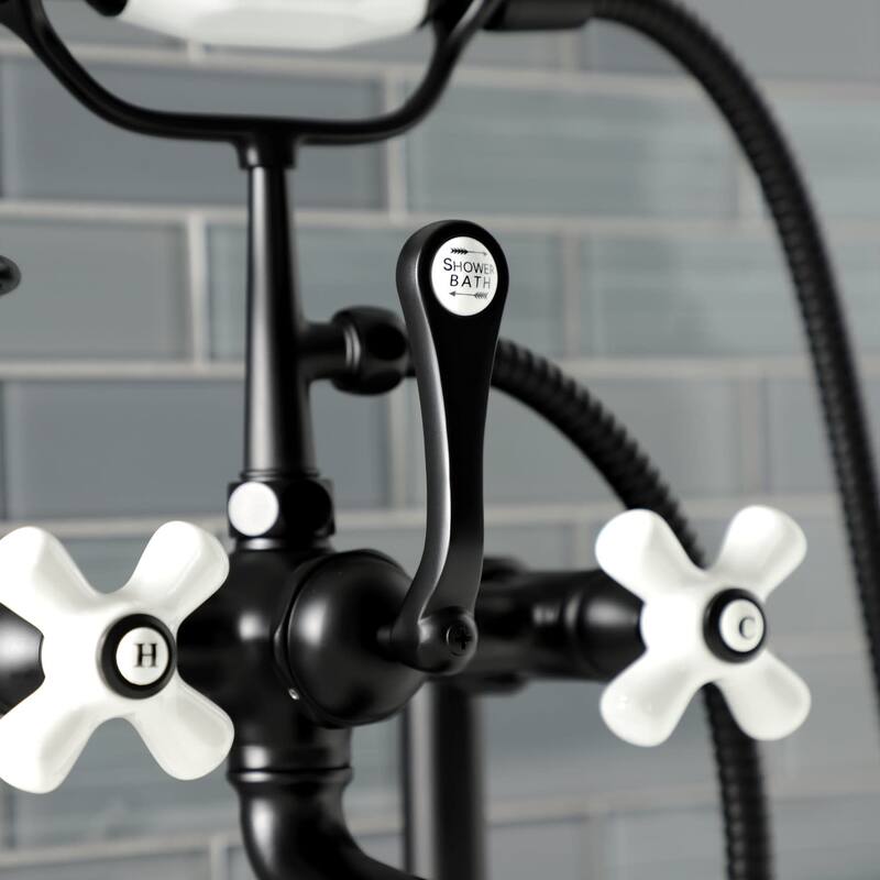 Kingston Brass Aqua Vintage Deck Mounted Clawfoot Tub Filler with