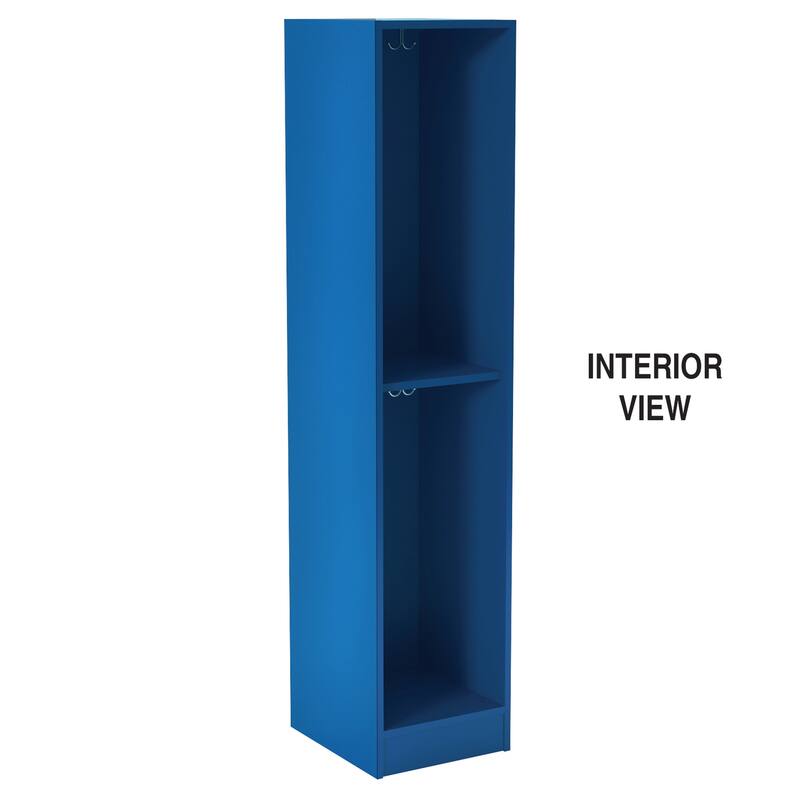 Double Wide Storage Locker with Doors - 16"D x 18"W x 72"H - Secure Locker Organizer