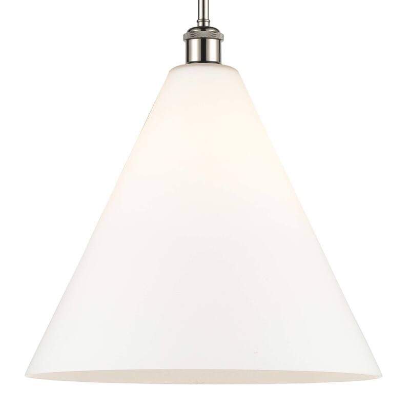 Innovations Lighting 516-1S-17-16 Berkshire Pendant Berkshire 16" Wide - Polished Nickel / Matte White