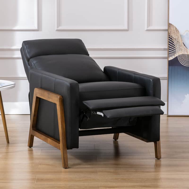 Roland Top Grain Leather Push Back Recliner by Greyson Living
