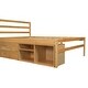 preview thumbnail 7 of 13, Natural Full Size Wood Platform Bed with Storage Shelves and 2 Under-bed Storage Drawers