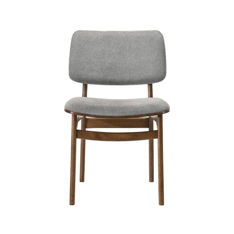 Lima Mid-Century Modern Wood Upholstered Dining Chairs - Set of 2