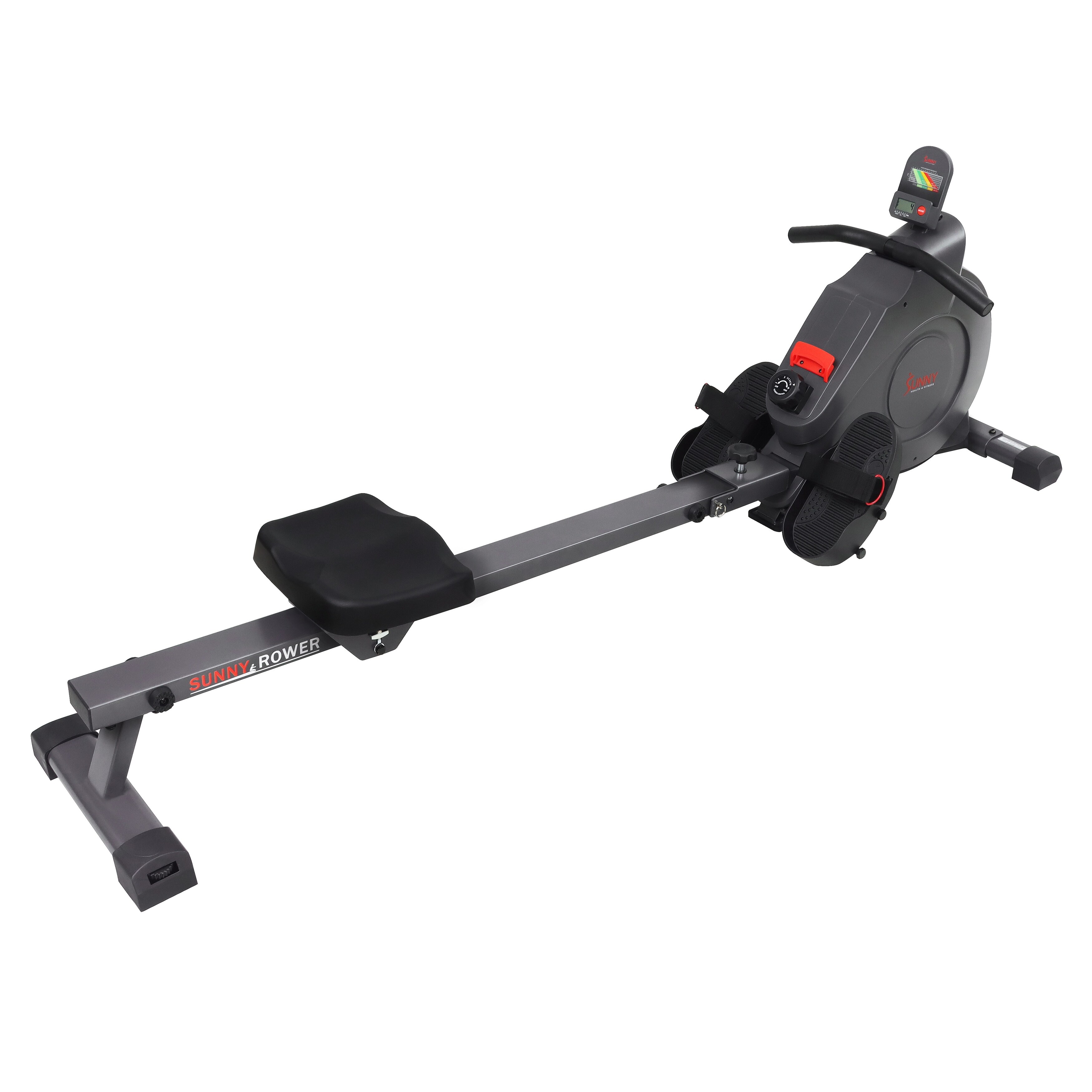 Sunny Health Fitness Smart Magnetic Rowing Machine with Extended Slide Rail with Exclusive SunnyFit App Enhanced Bluetooth Connectivity