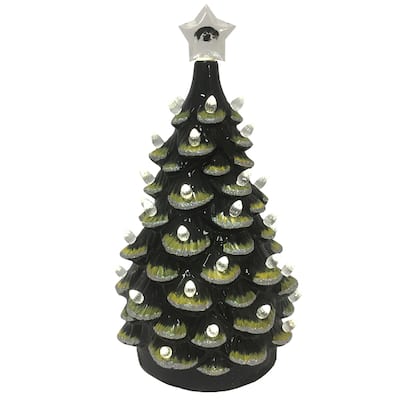 14 inch Iowa Ceramic Black Tree