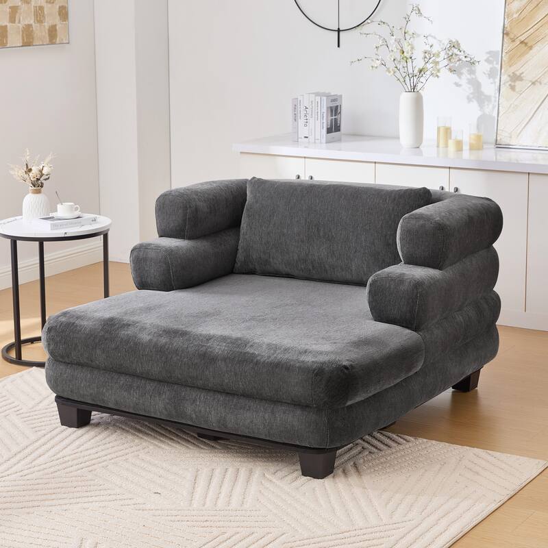 Christopher Knight Home - Isabelle Oversized Chaise for Deep Lounging and Modern Comfort
