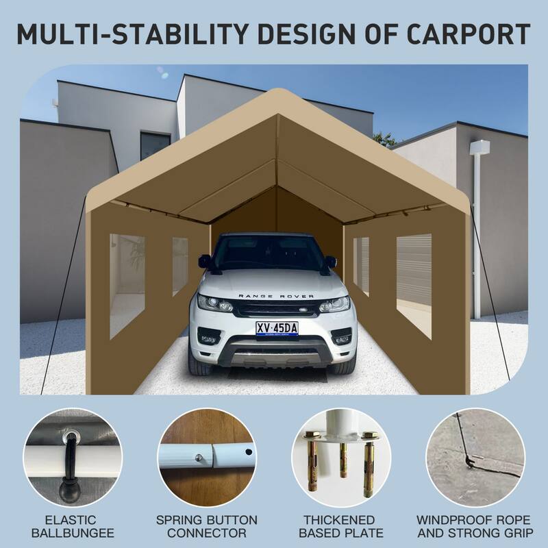 10'x20' Portable Carport Garage Tent Outdoor Storage Shed