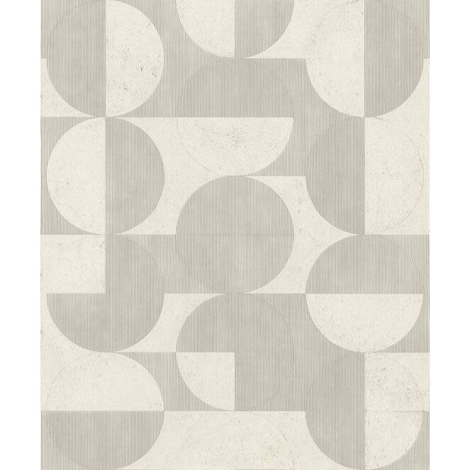 Advantage Barcelo Light Grey Circles Wallpaper - Grey