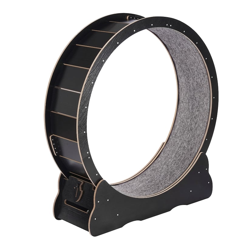 Anmytek Large 43.3" Black Cat Exercise Wheel Treadmill for Indoor Cats