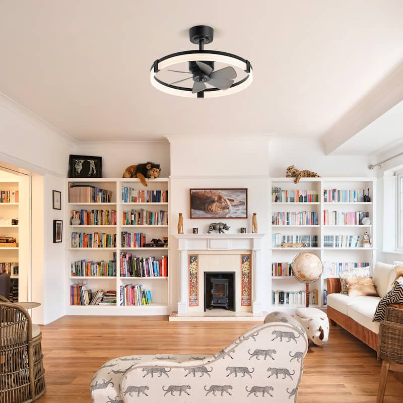 20"/23" Low Profile Dimmable Smart Ceiling Fan with Lights and Remote(6/7 ABS Blades)