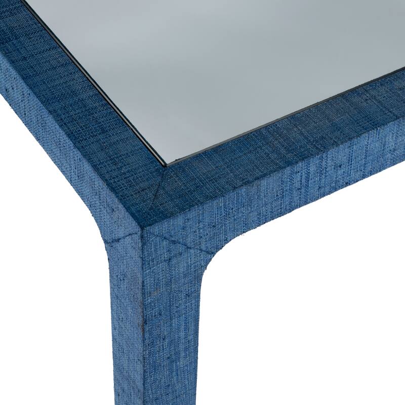 Chatham Glass and Raffia Square 36" Coffee Table