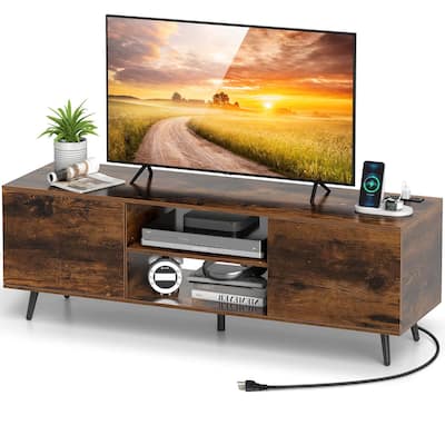 Costway TV Stand for 60" TVs Mid Century Modern Media Console Table - See Details