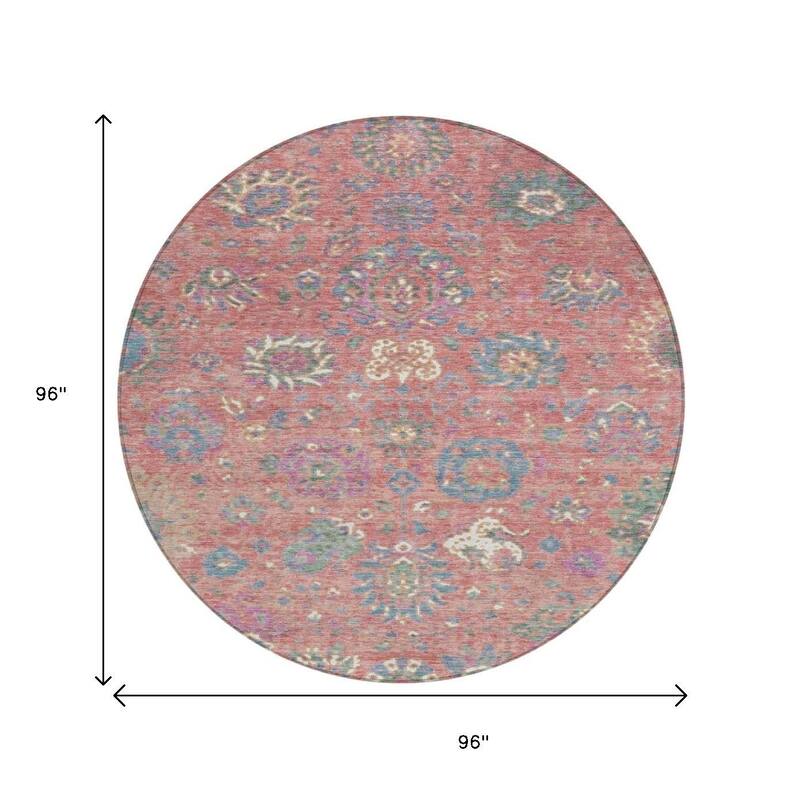 HomeRoots Floral Traditional Rectangle Outdoor Rug