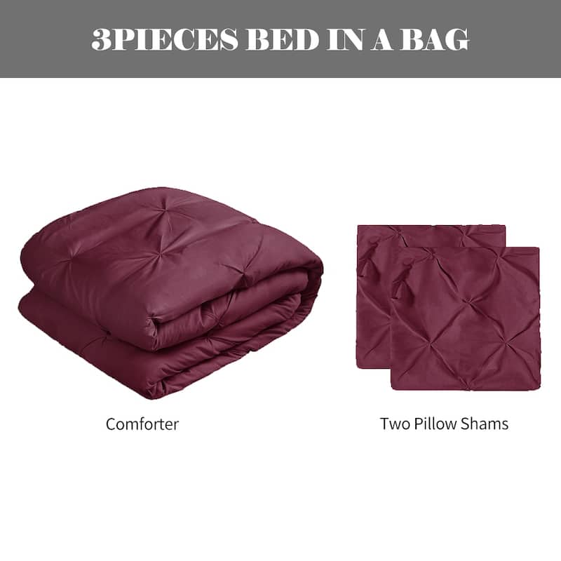 Shatex Pintuck Bedding Comforter Sets