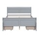 preview thumbnail 43 of 158, (Twin/Full/Queen)Curved Legs Design Platform Bed Frame with 4 Drawers