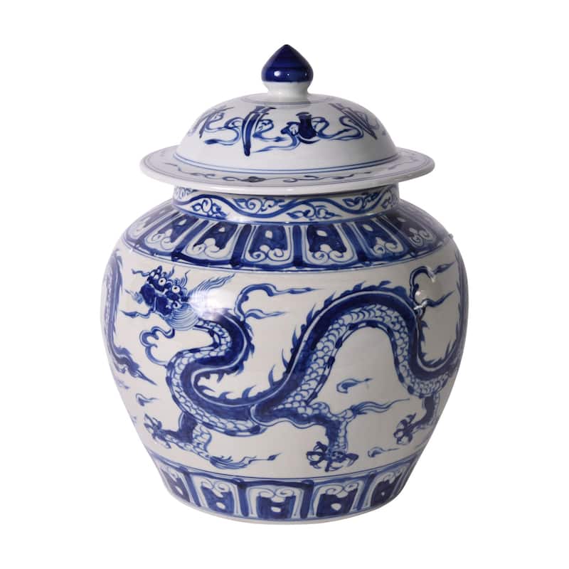 Handmade Dragon Motif Ginger Decorative Jar