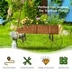 preview thumbnail 16 of 30, Gymax Garden Plant Planter Wooden Wagon Planter W/ Wheel Garden Yard - 24.5'' x 13.5'' x 24''