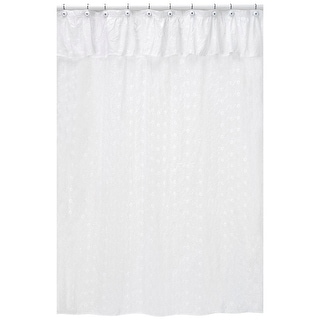 White Eyelet Shower Curtain