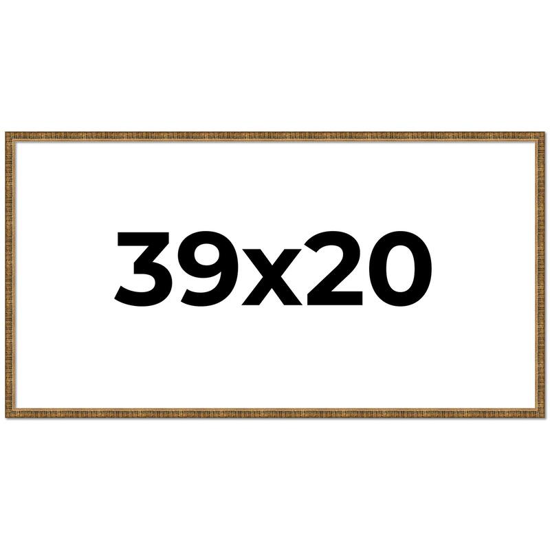 39x20 Frame Gold Picture Frame - Complete Modern Photo Frame Includes