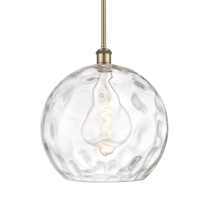 Innovations Lighting 516-1S-15-14 Athens Pendant Athens 14" Wide - Antique Brass / Clear Water Glass