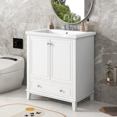30" Bathroom Vanity with Sink Combo,Multi-functional Bathroom Cabinet