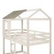 preview thumbnail 24 of 25, Adorable Loft Bunk Bed with Window and Roof Design, Twin over Twin - Safe and Fun
