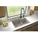 preview thumbnail 37 of 61, Karran 32" Undermount Large/Small Bowl Quartz Kitchen Sink Kit - 32" x 21.25" x 9"