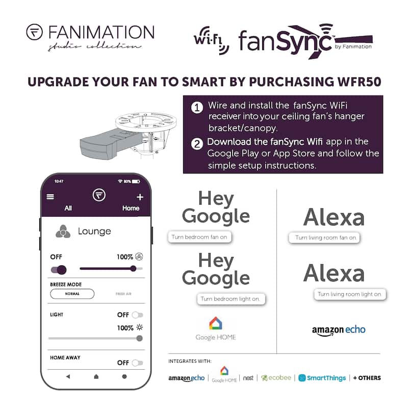 Barlow 52 inch Indoor/Outdoor Brushed Satin Brass with Black blades Ceiling Fan with LED CCT Select Light Kit and Remote