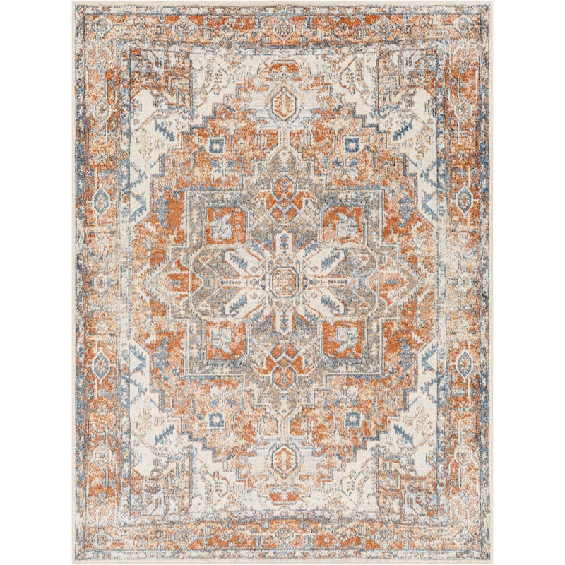 Livabliss Traditional Lillian Medallion Washable Area Rug