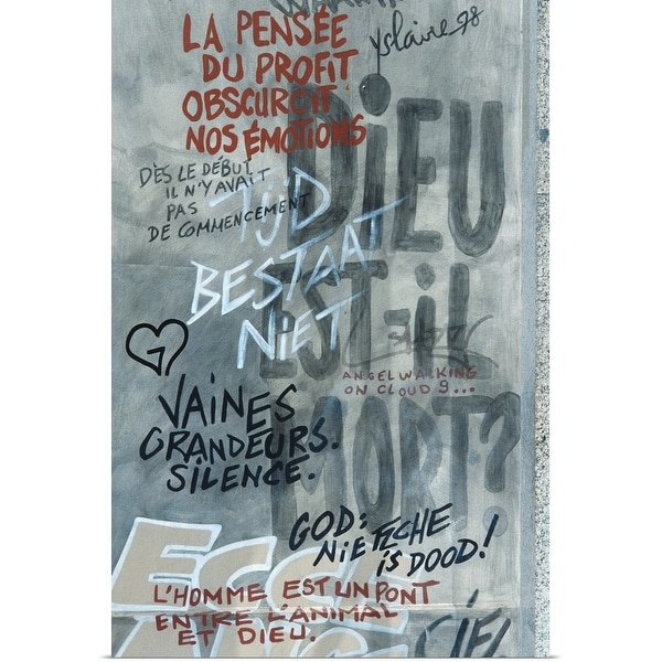 "Graffiti on wall, close-up" Poster Print