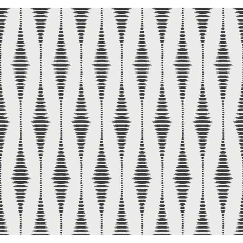 Seabrook Designs Diamond Stripe Glass Beaded Unpasted Wallpaper