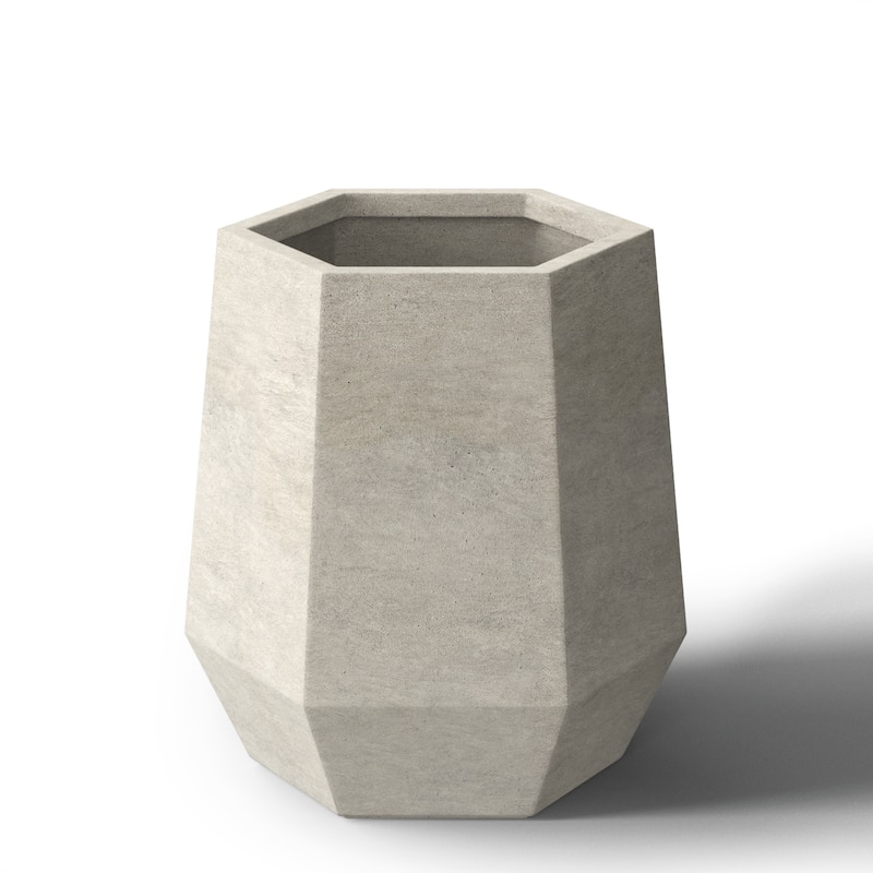 Tall Concrete Geometric Plant Pots / Large Indoor and Outdoor flower Planters
