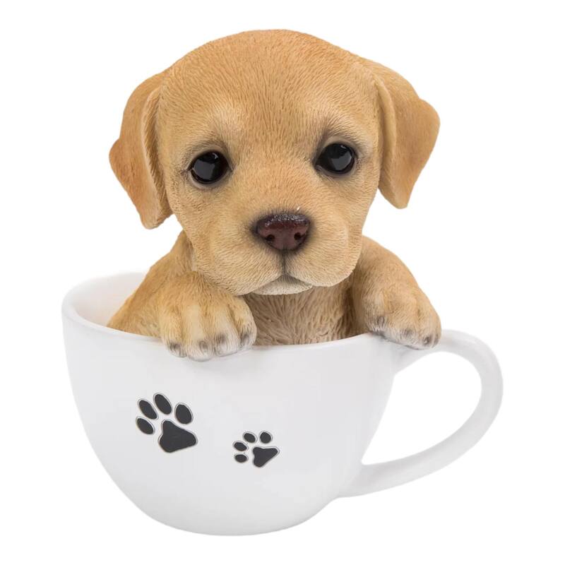5.5" Teacup Labrador Puppy Outdoor Garden Statue