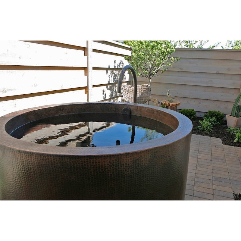 45-in Hammered Copper Japanese Style Soaker Bathtub in Oil Rubbed Bronze (BTR45DB)