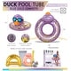 preview thumbnail 2 of 5, POZA Inflatable Duck Pool Float Tube for Kids and Adults - Purple Gold - 36 inches
