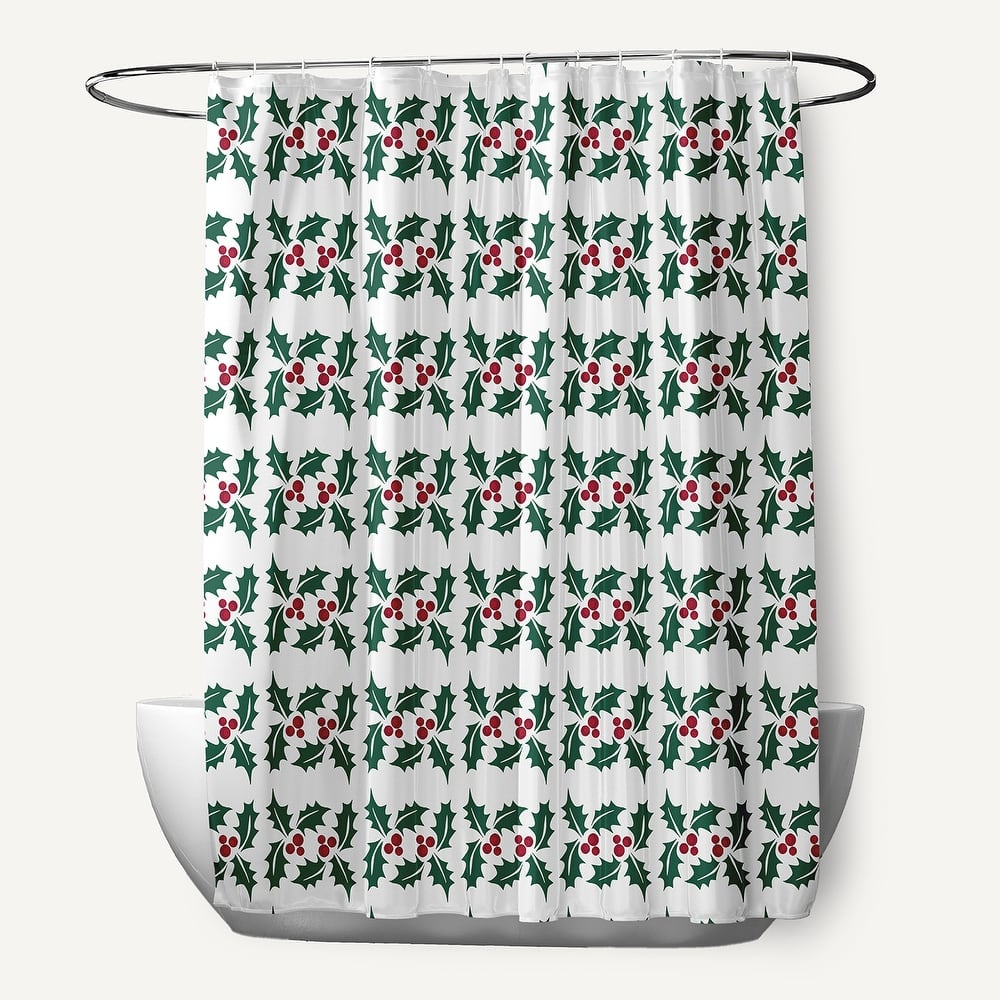 Holly Stripes Shower Curtain