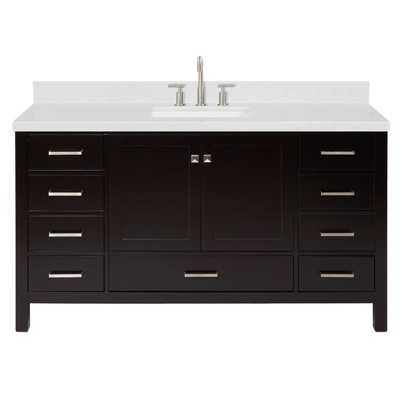 Ariel A060SCQRVO Cambridge 60" Free Standing Single Basin Vanity Set
