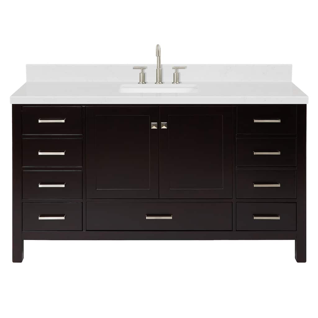 Ariel A060SCQRVO Cambridge 60" Free Standing Single Basin Vanity Set