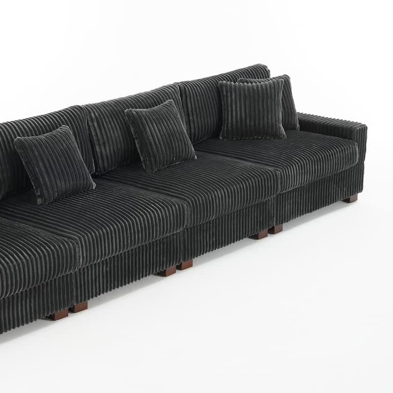 Anne 150" W Oversized Upholstered Modular Sectional Sofa