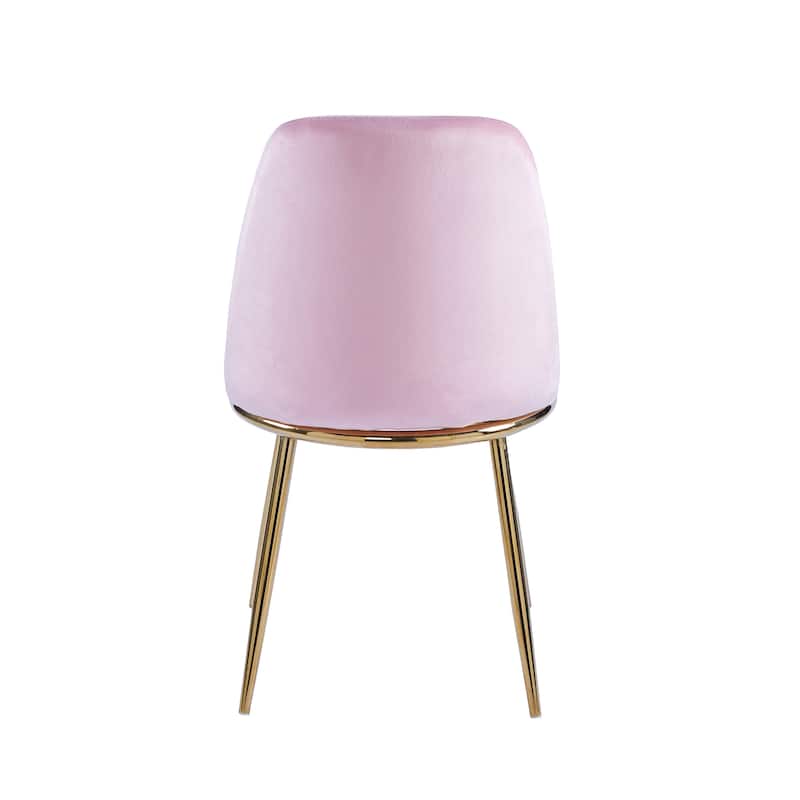 Porthos Home Dani Dining Chairs Set of 2, Velvet Upholstery, Gold Legs