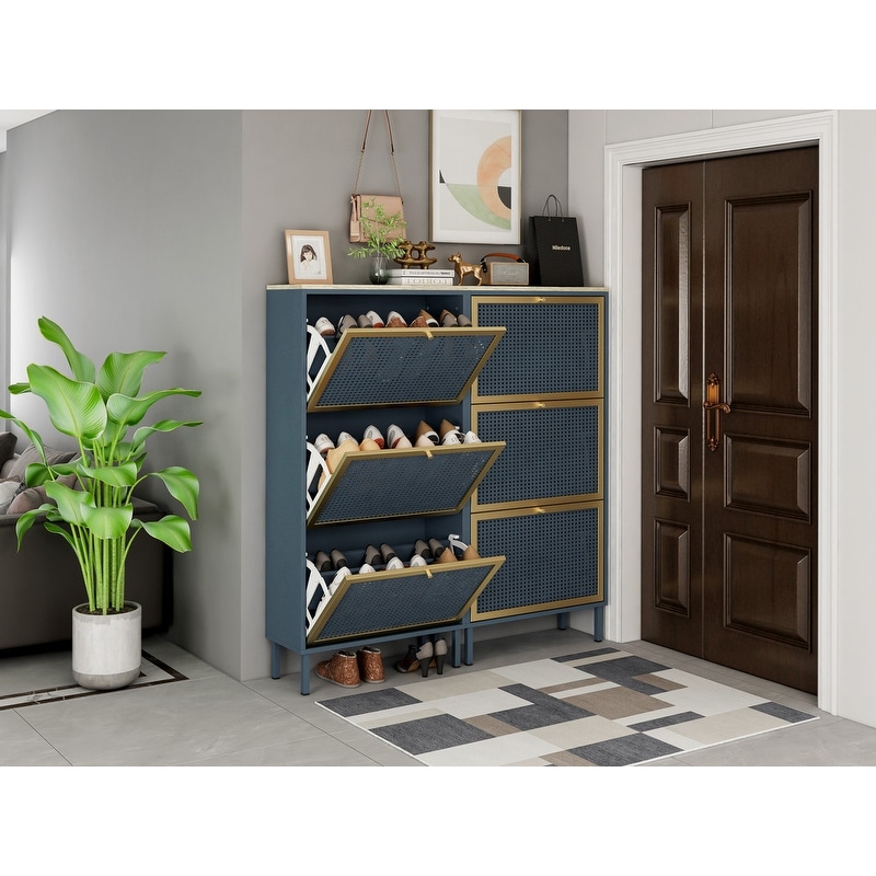 Timechee 3-Drawer Entryway Shoe Cabinet Wood Shoe Storage Drawer - On Sale  - Bed Bath & Beyond - 35325608