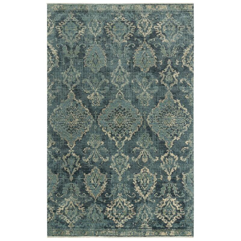 Alora Decor Intrepid Classical Wool Rug - 10' x 13' - Blue