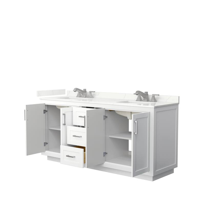 Miranda 72-inch Double Vanity, Quartz Top