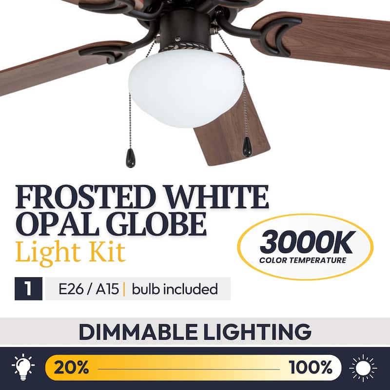 44" Prominence Home Alvina Satin Nickel Traditional Indoor LED Ceiling Fan with Light, Pull Chain