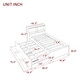 preview thumbnail 9 of 7, Espresso Platform Bed with Bookcase, Twin Trundle, Drawers