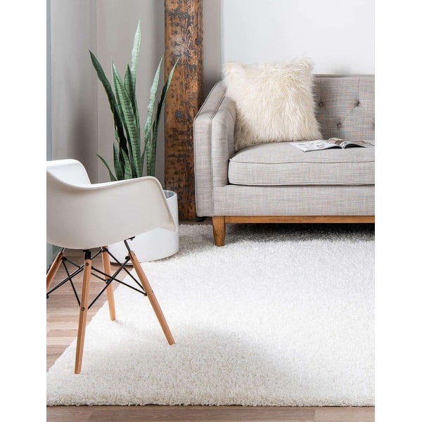 slide 2 of 27, Shag Laurian Collection Area Rug Snow White - 10'x13'