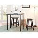 preview thumbnail 1 of 12, SAFAVIEH Graham 3-Piece Counter-Height Set Pub Table - 36" W x 36" L x 36" H Espresso