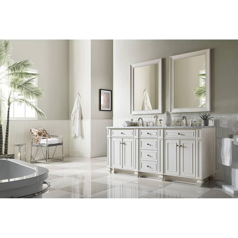 James Martin Vanities Bristol 72" Double Vanity, Bright White
