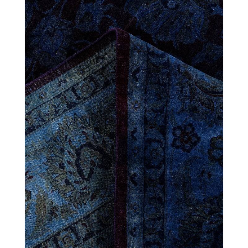 Fine Vibrance One-of-a-Kind Hand-Knotted Area Rug - Gray, 8' 3" x 10' 2" - 8' 3" x 10' 2"